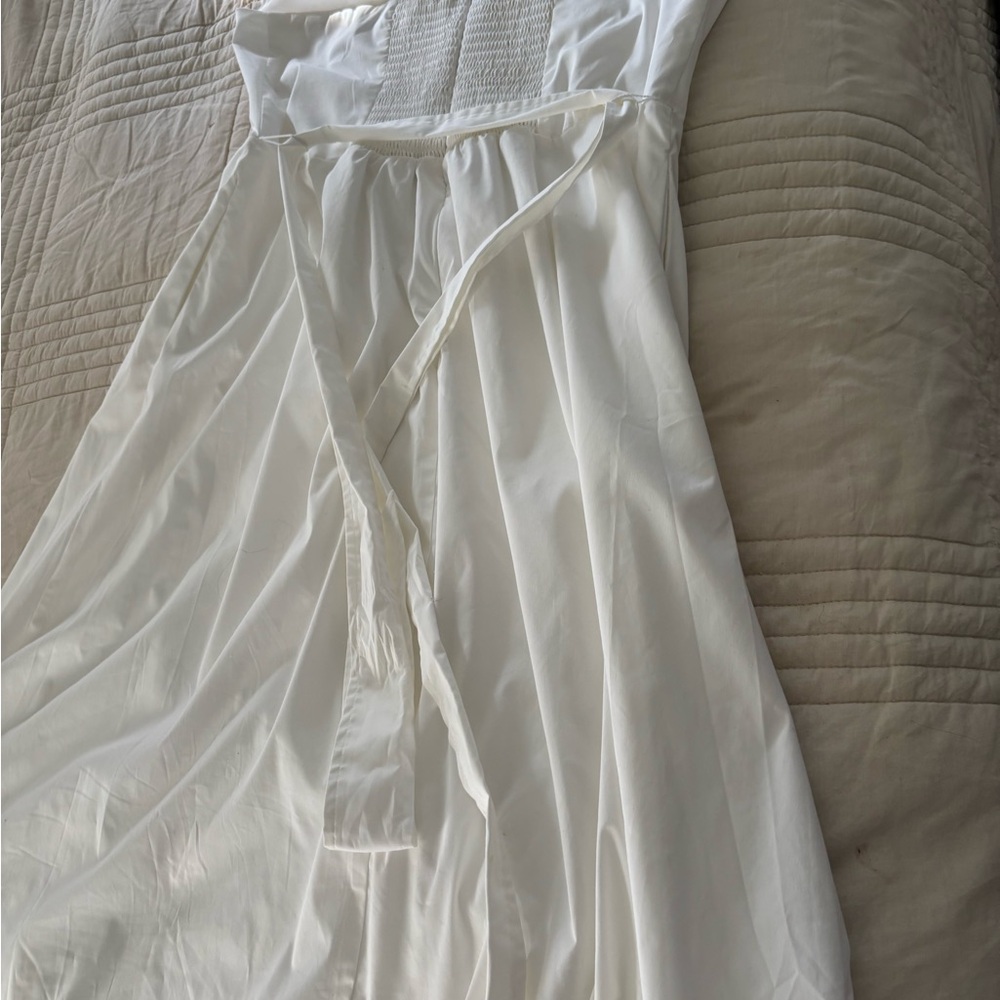 White House Black Market White Lined Halter Dress